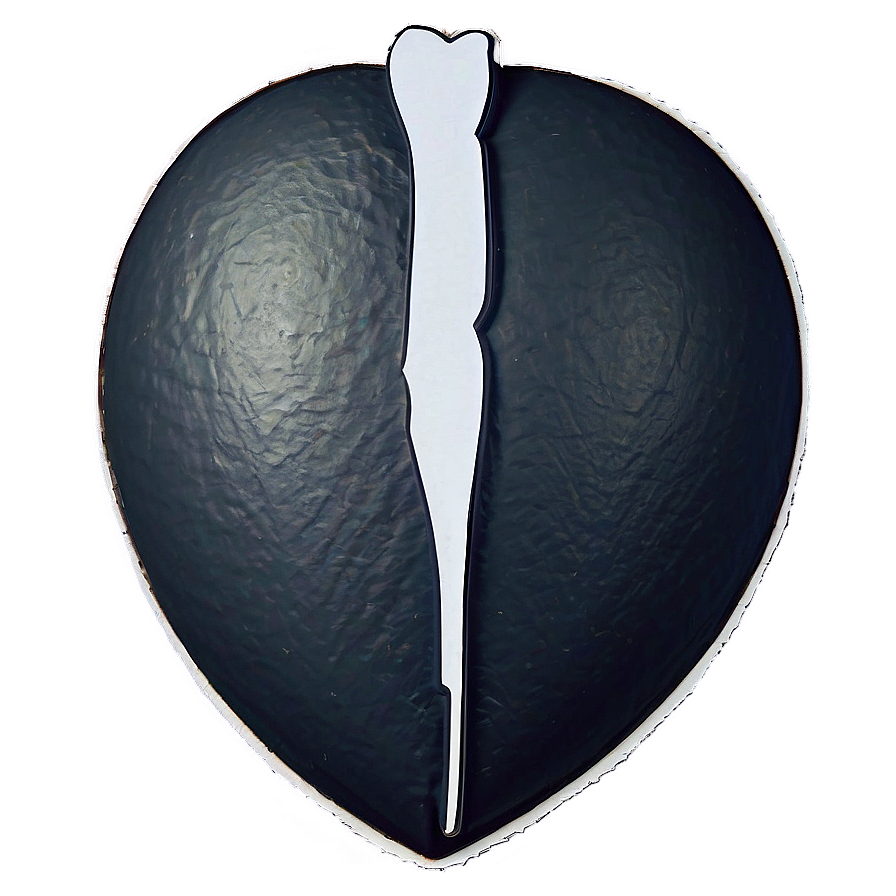 Black Broken Heart With Arrow Png Cbb PNG image