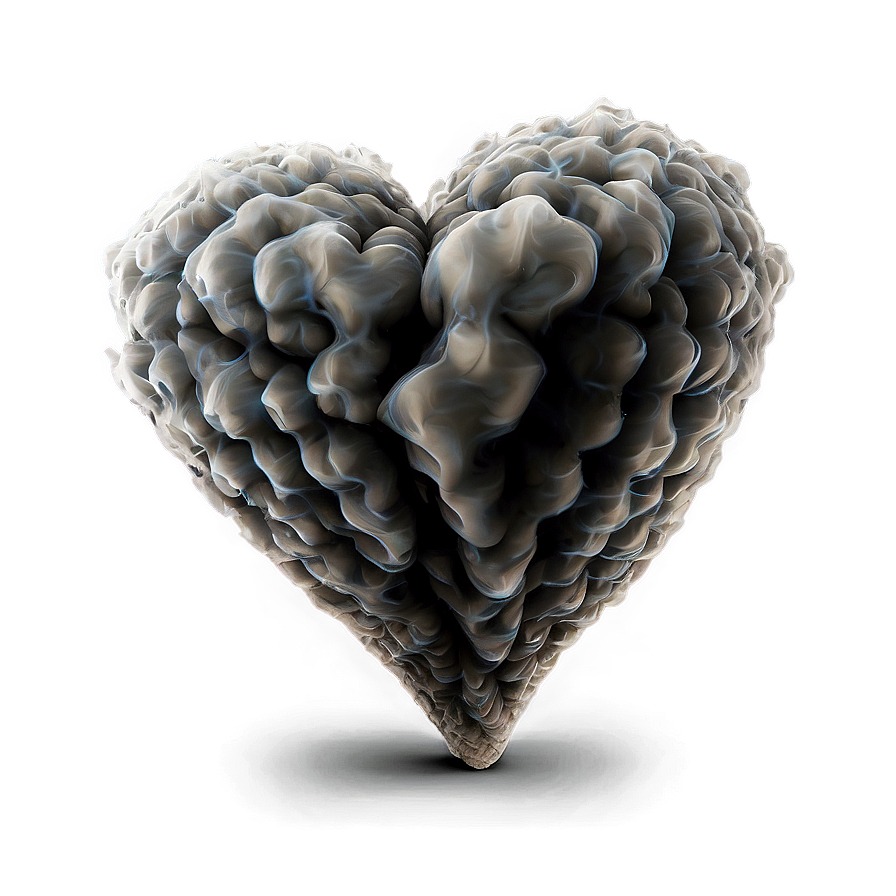 Black Broken Heart With Smoke Png Vgm PNG image