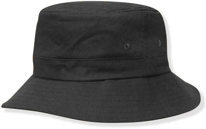 Black Bucket Hat Isolated PNG image