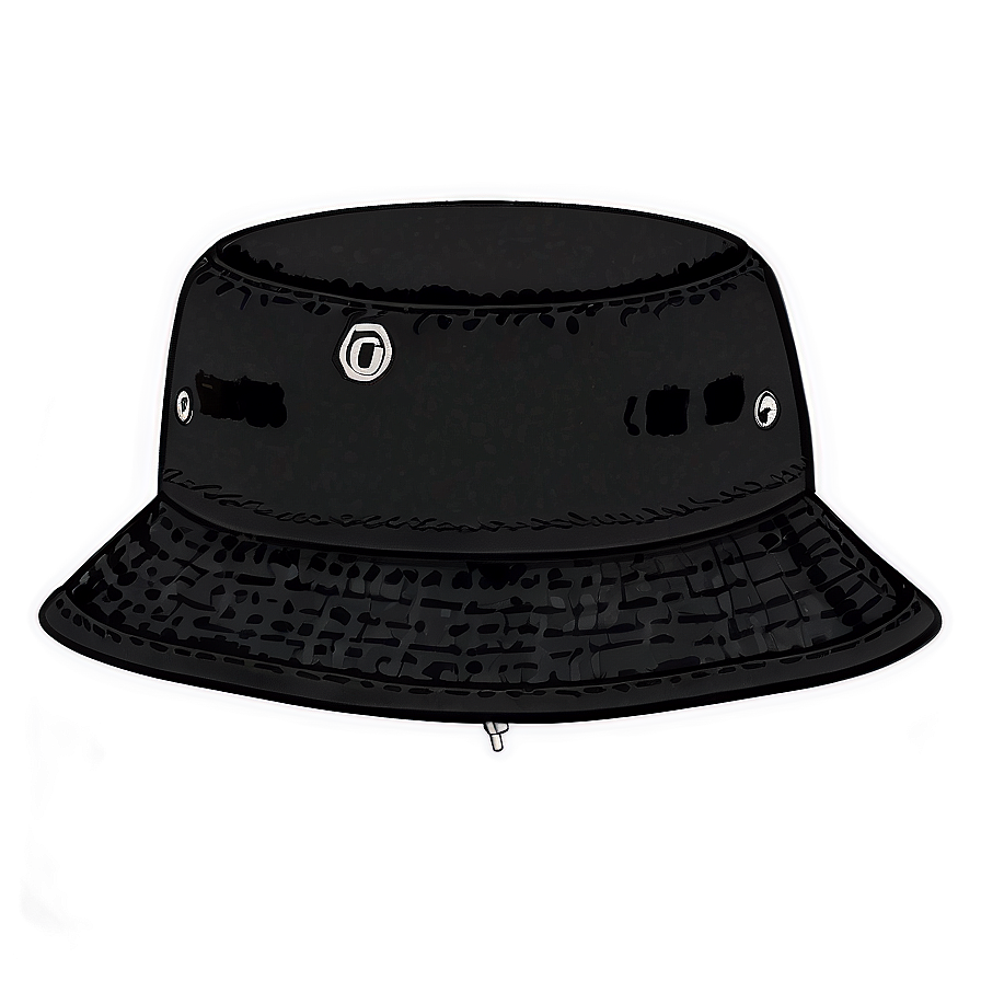 Black Bucket Hat Png 05252024 PNG image