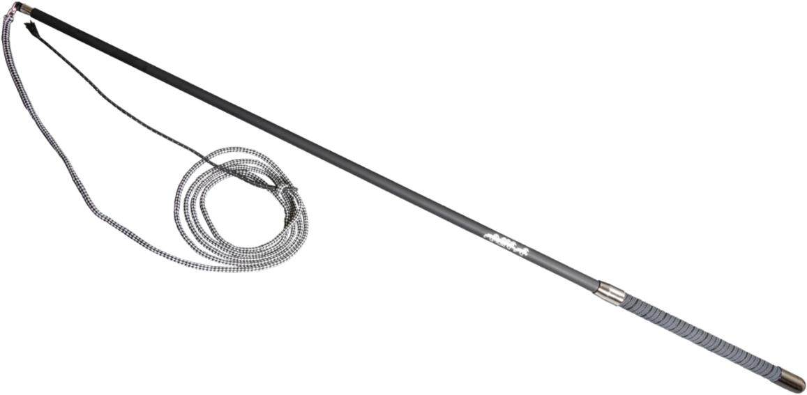 Black Bullwhip Coiled Handle PNG image