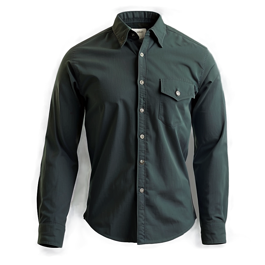 Black Button-up Shirt Png Ins84 PNG image