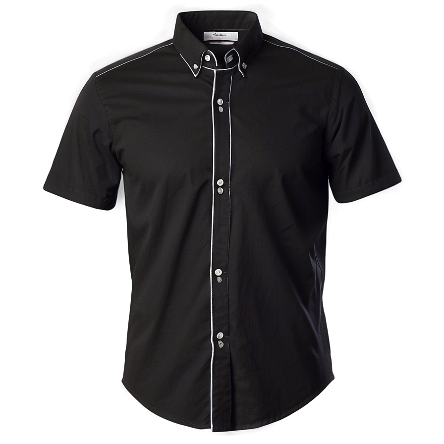 Black Button-up Shirt Png Ryi PNG image