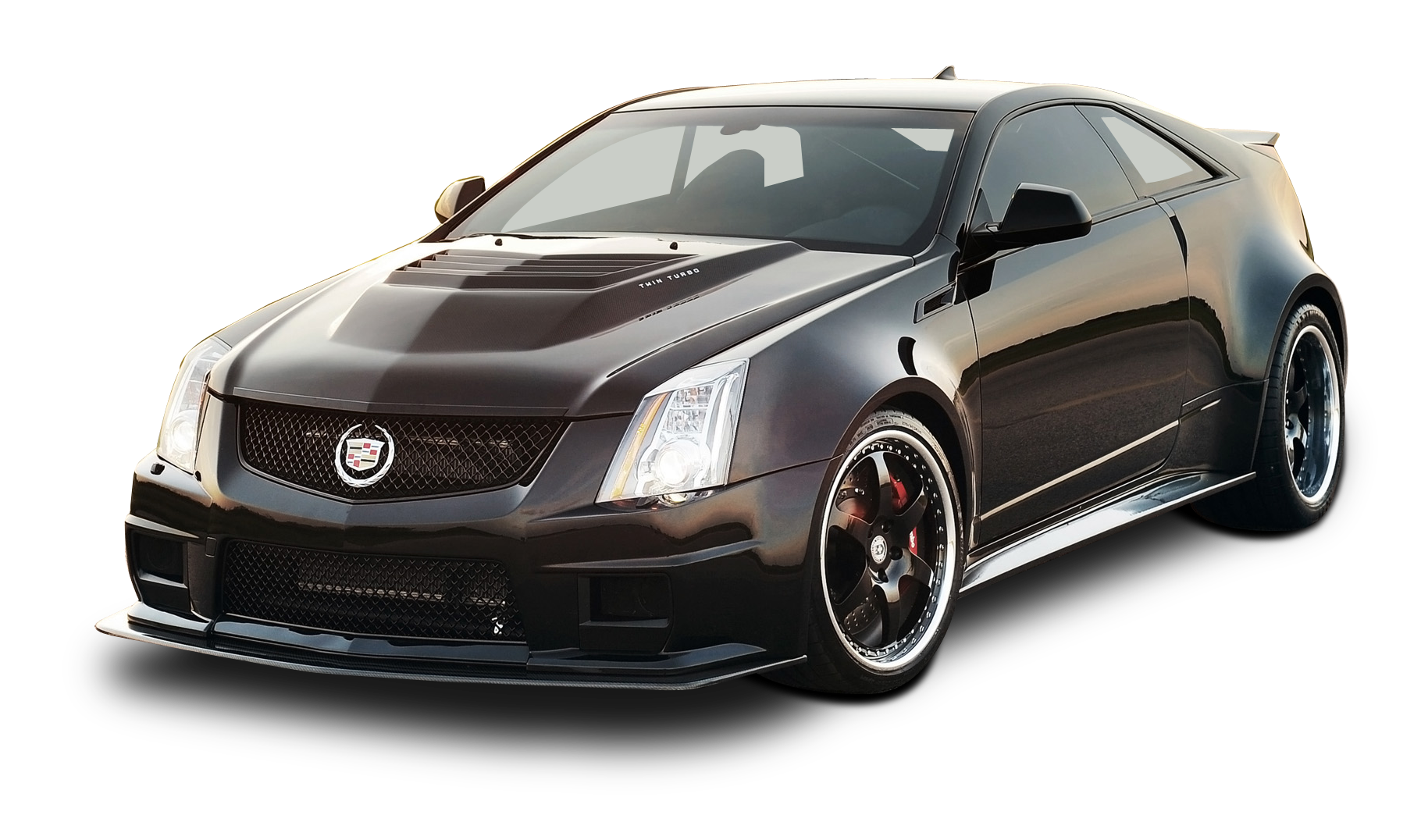 Black Cadillac C T S V Coupe PNG image