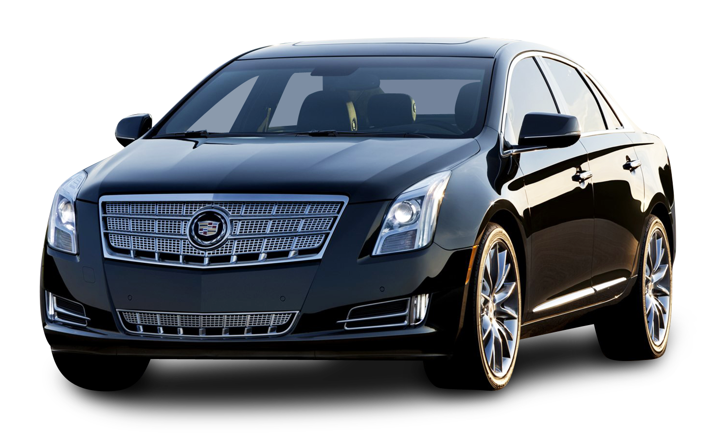 Black Cadillac Luxury Sedan PNG image