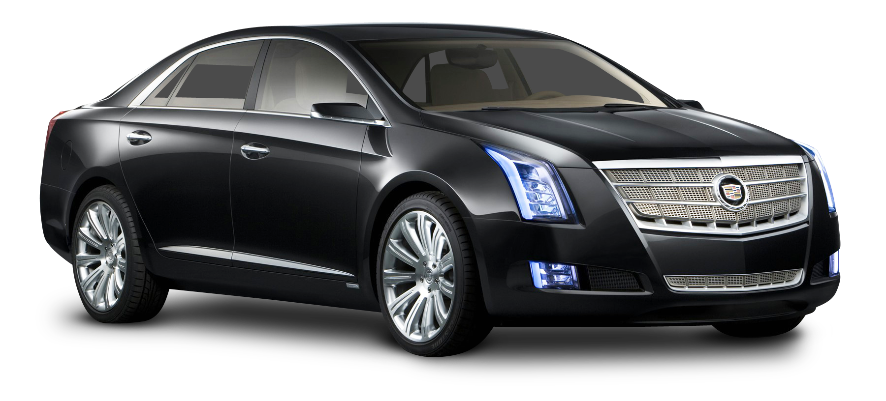 Black Cadillac Sedan Luxury Car PNG image