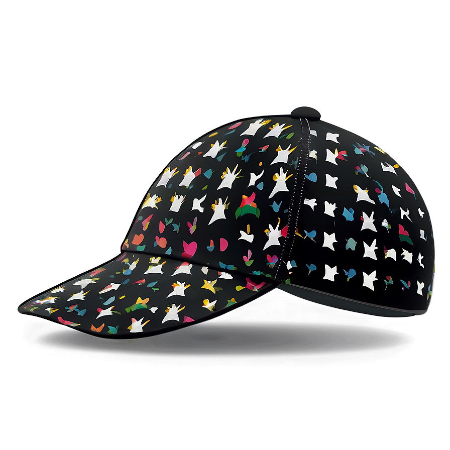 Black Cap With Pattern Png Gwn28 PNG image