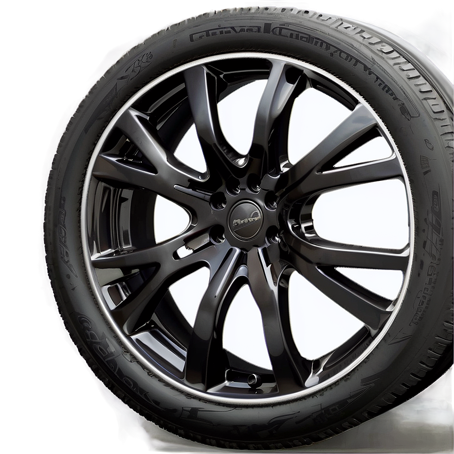 Black Car Wheel Png 06122024 PNG image