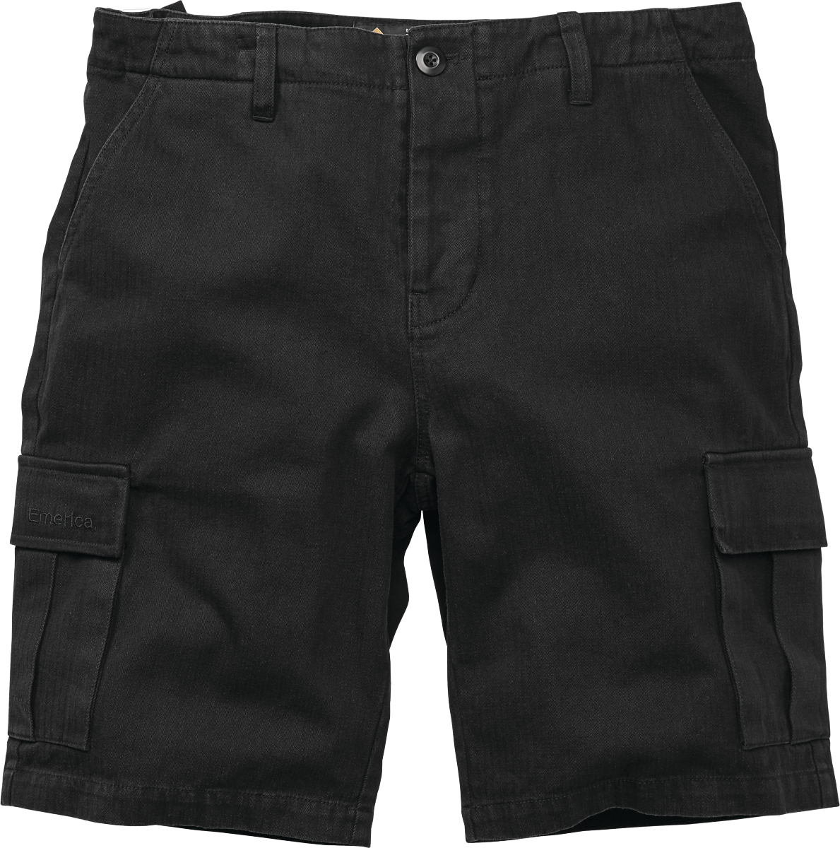 Black Cargo Shorts Product View PNG image