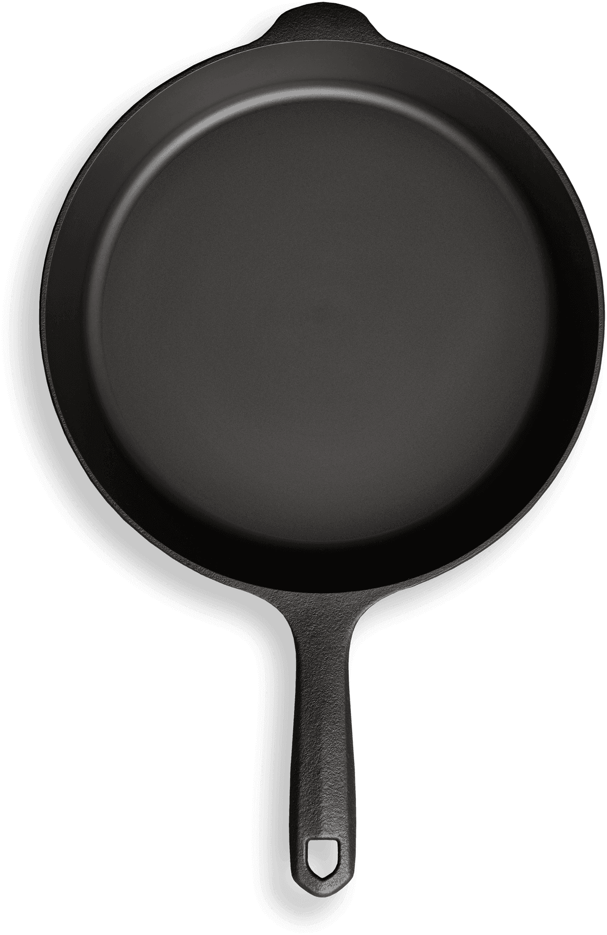 Black Cast Iron Frying Pan PNG image