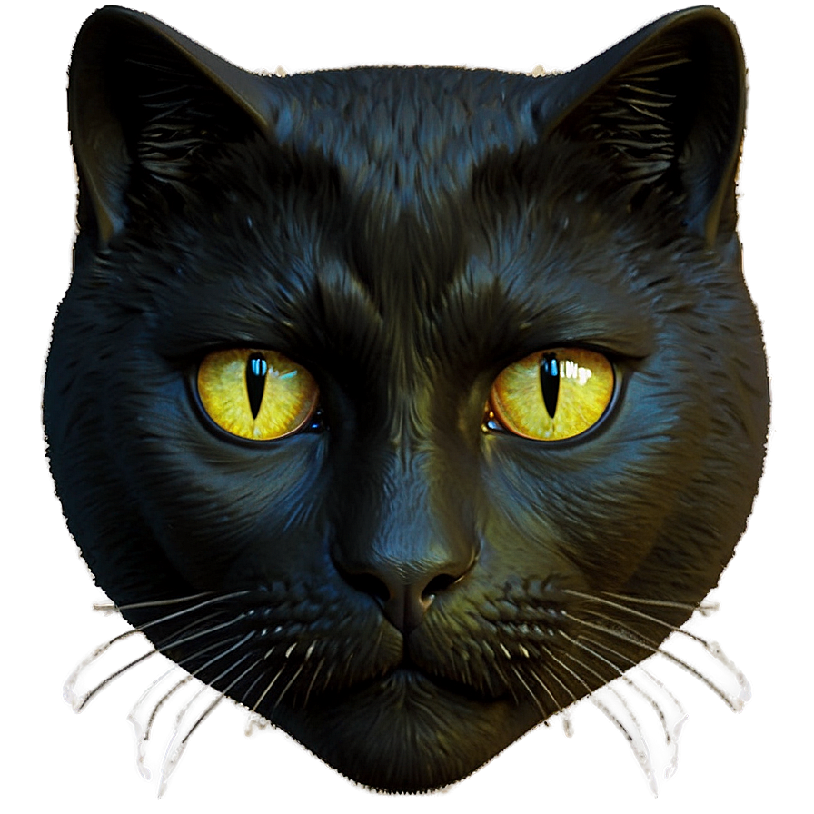 Black Cat Face Png Gok PNG image