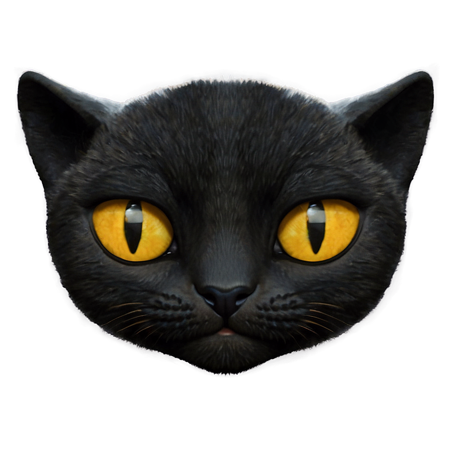 Black Cat Face Png Tin PNG image