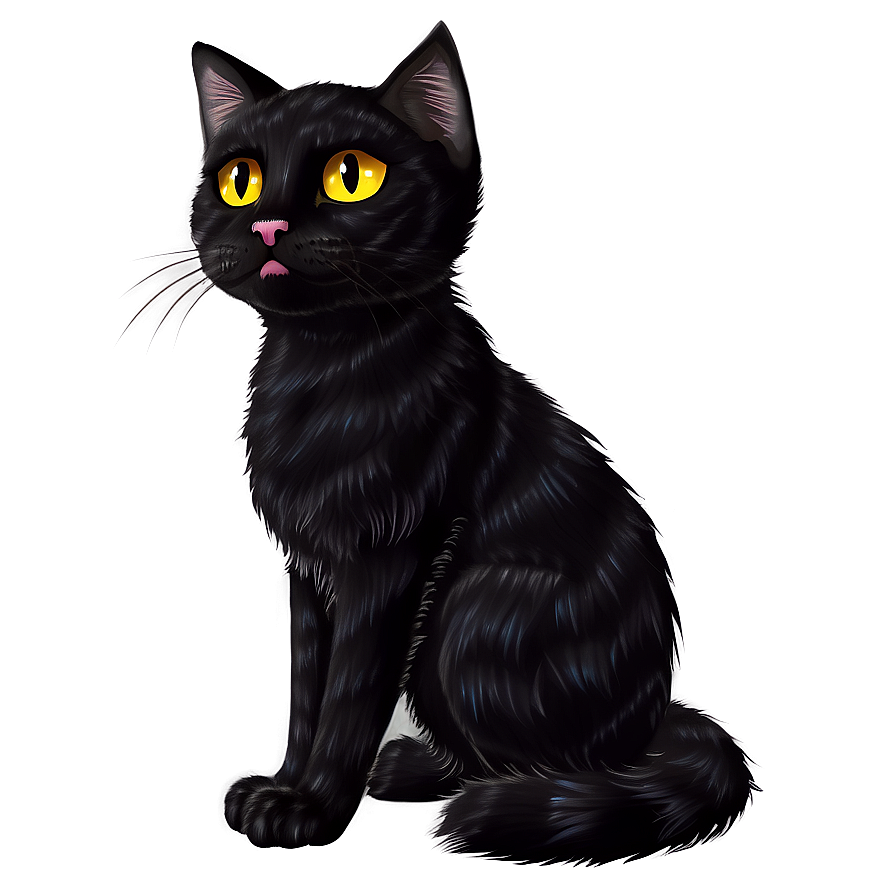 Black Cat Furry Png 66 PNG image