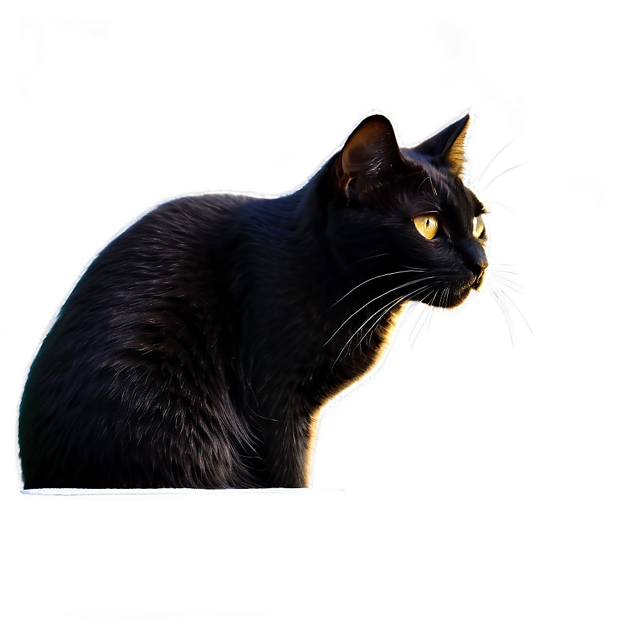 Black Cat Head Silhouette Png 40 PNG image