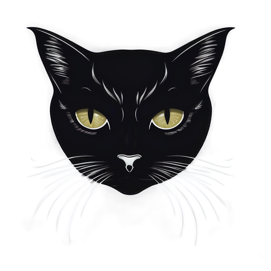 Black Cat Head Silhouette Png Jag32 PNG image