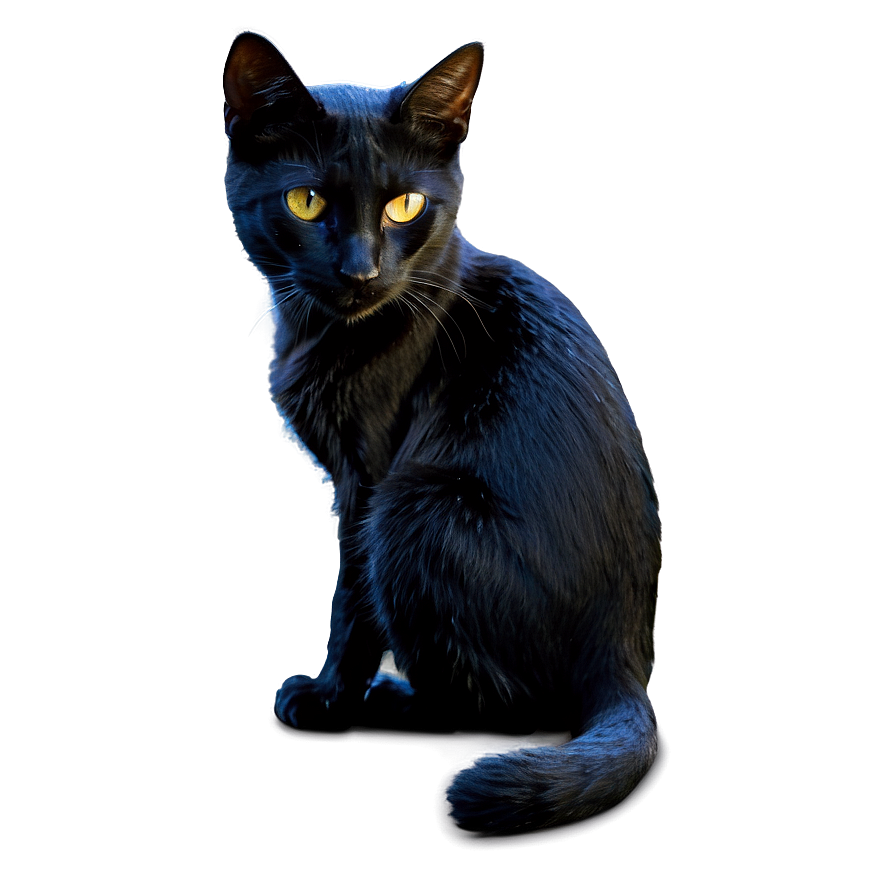 Black Cat In Shadow Png Wqk PNG image
