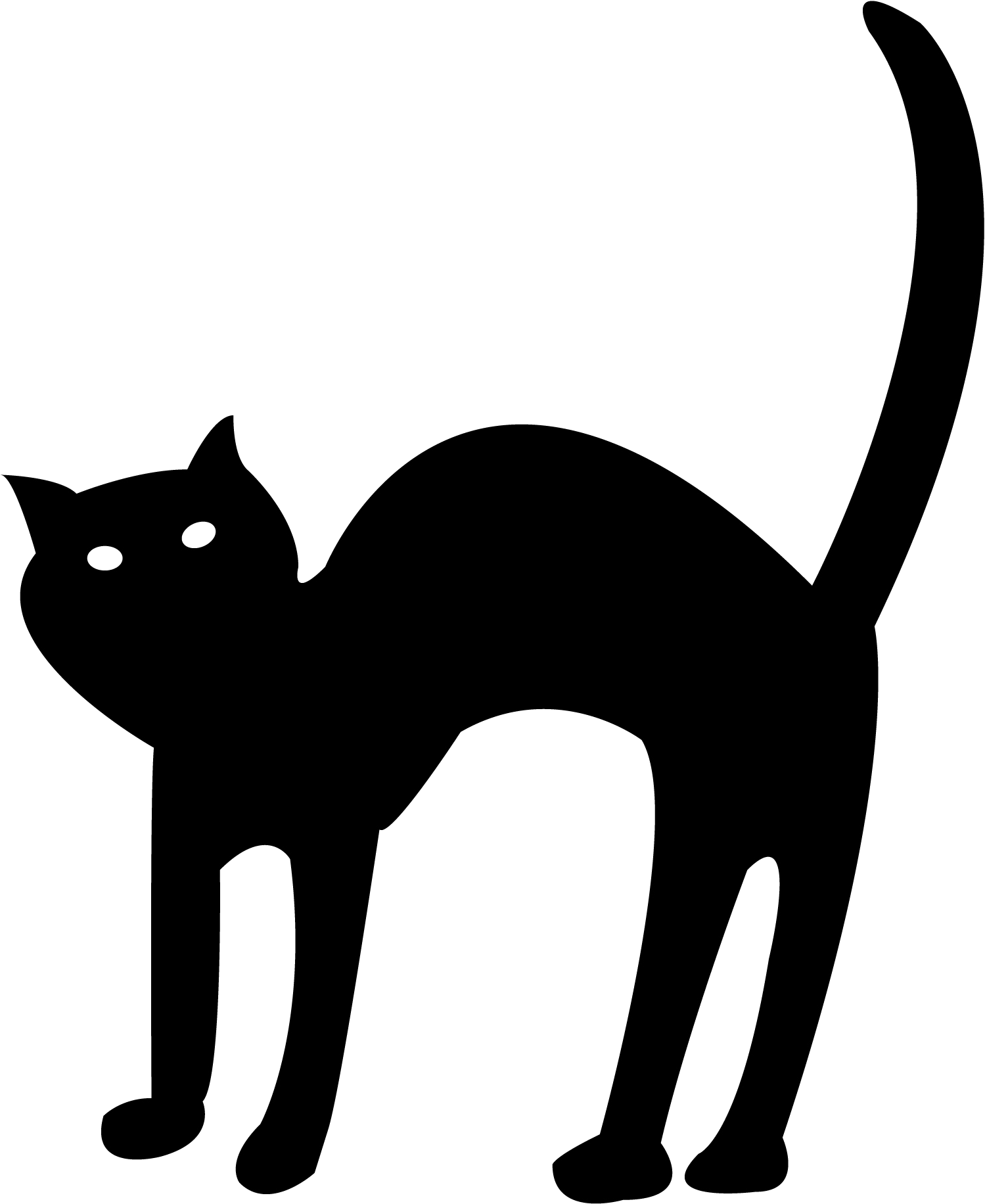 Black Cat Silhouette Graphic PNG image