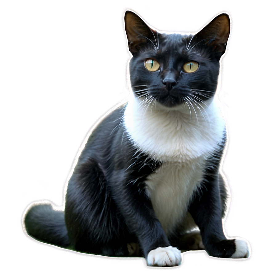 Black Cat Sitting Png 05232024 PNG image