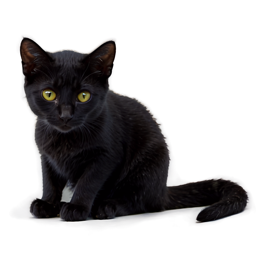 Black Cat Sitting Png 05232024 PNG image