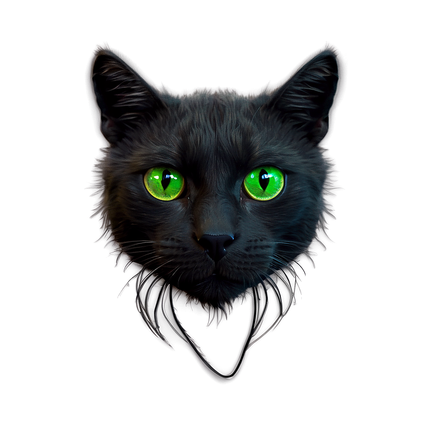 Black Cat With Green Eyes Png 33 PNG image