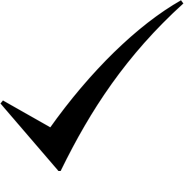 Black Check Mark Symbol PNG image