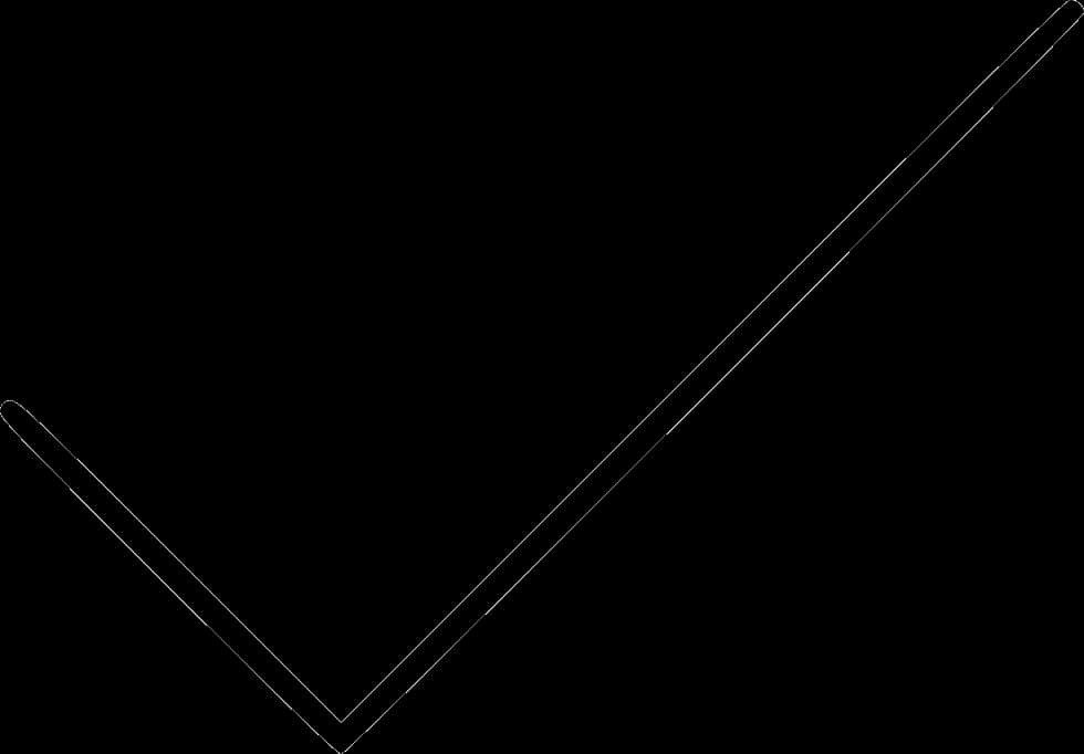 Black Checkmark Outlineon Transparent Background PNG image
