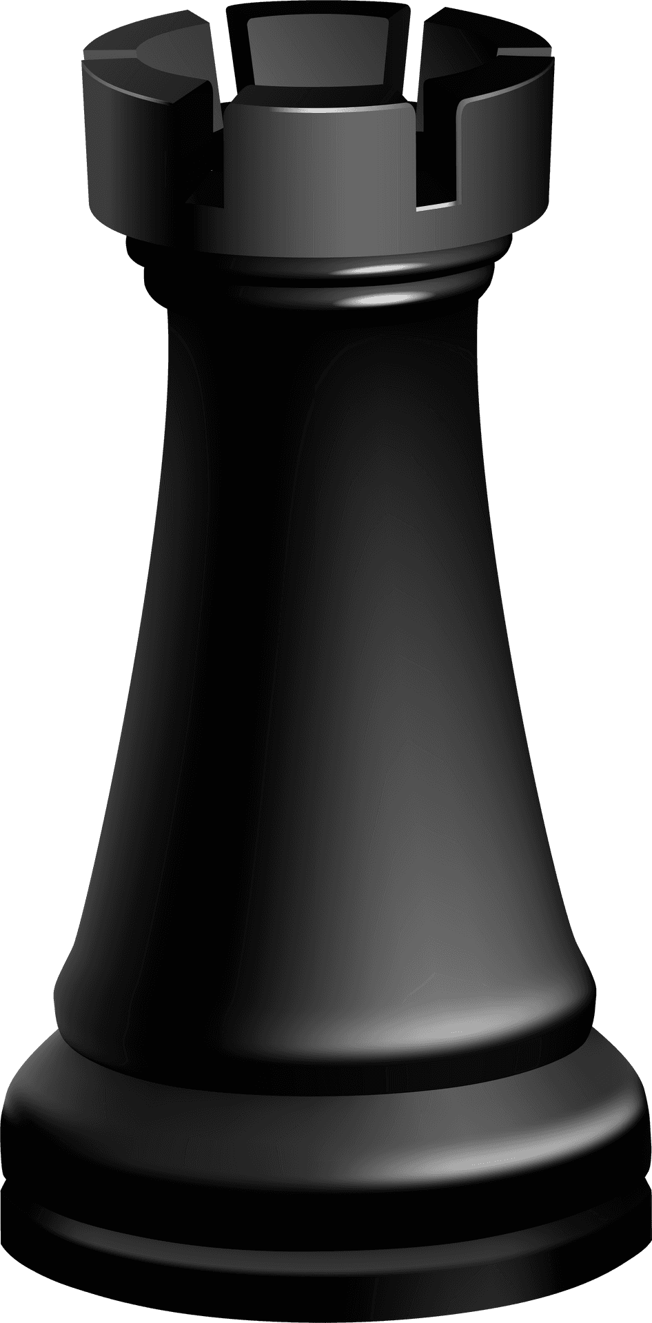 Black Chess Rook3 D Rendering PNG image