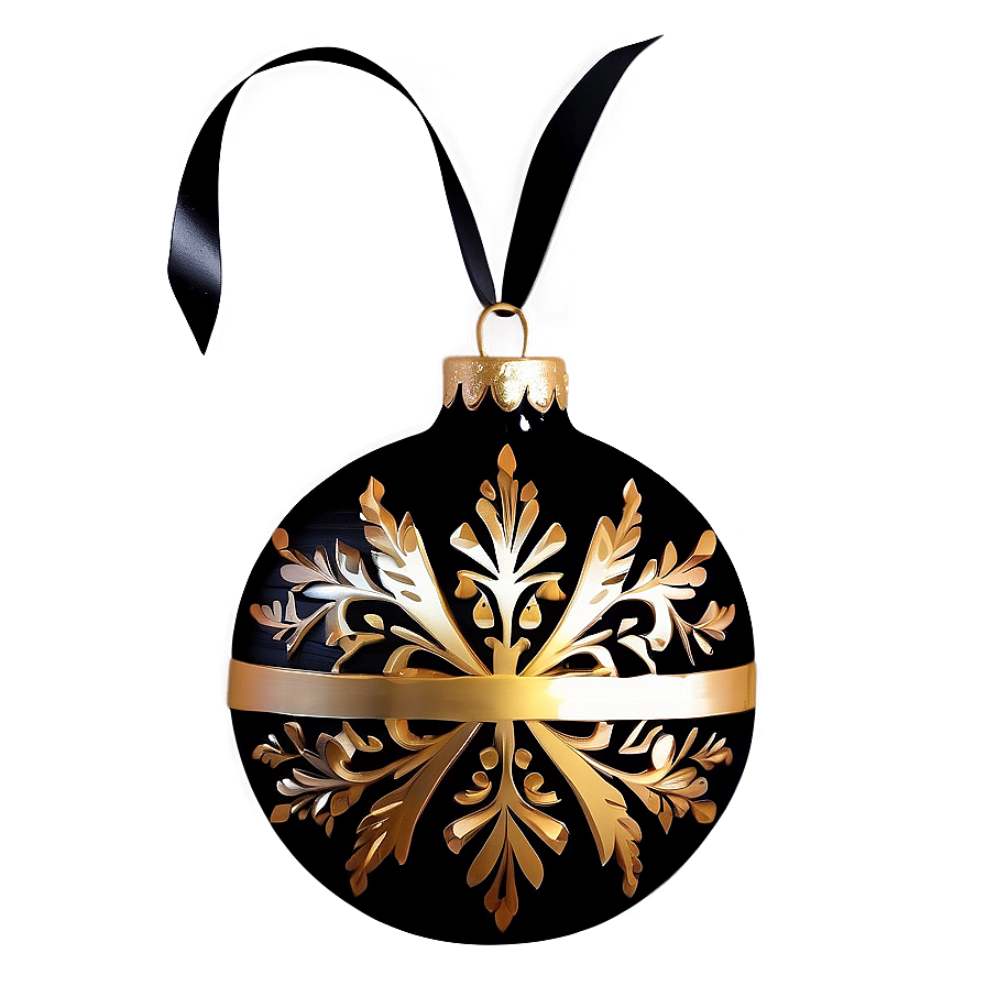 Black Christmas Ornaments Png 83 PNG image