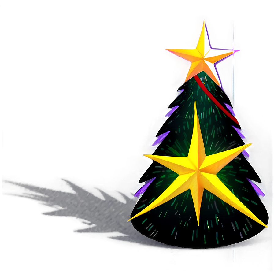 Black Christmas Tree Star Png 30 PNG image