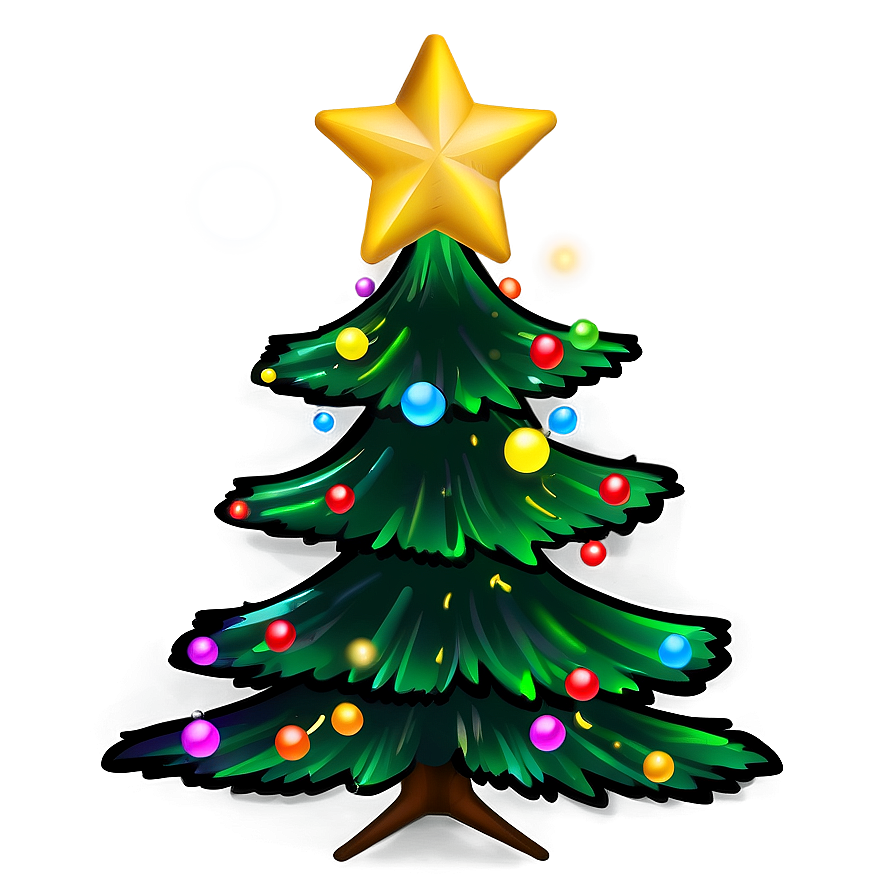 Black Christmas Tree Star Png 53 PNG image