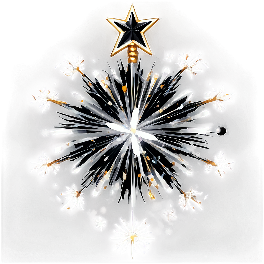 Black Christmas Tree Star Png Pwc81 PNG image