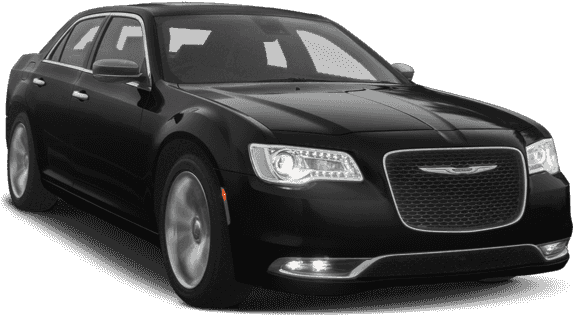 Black Chrysler Sedan Profile View PNG image