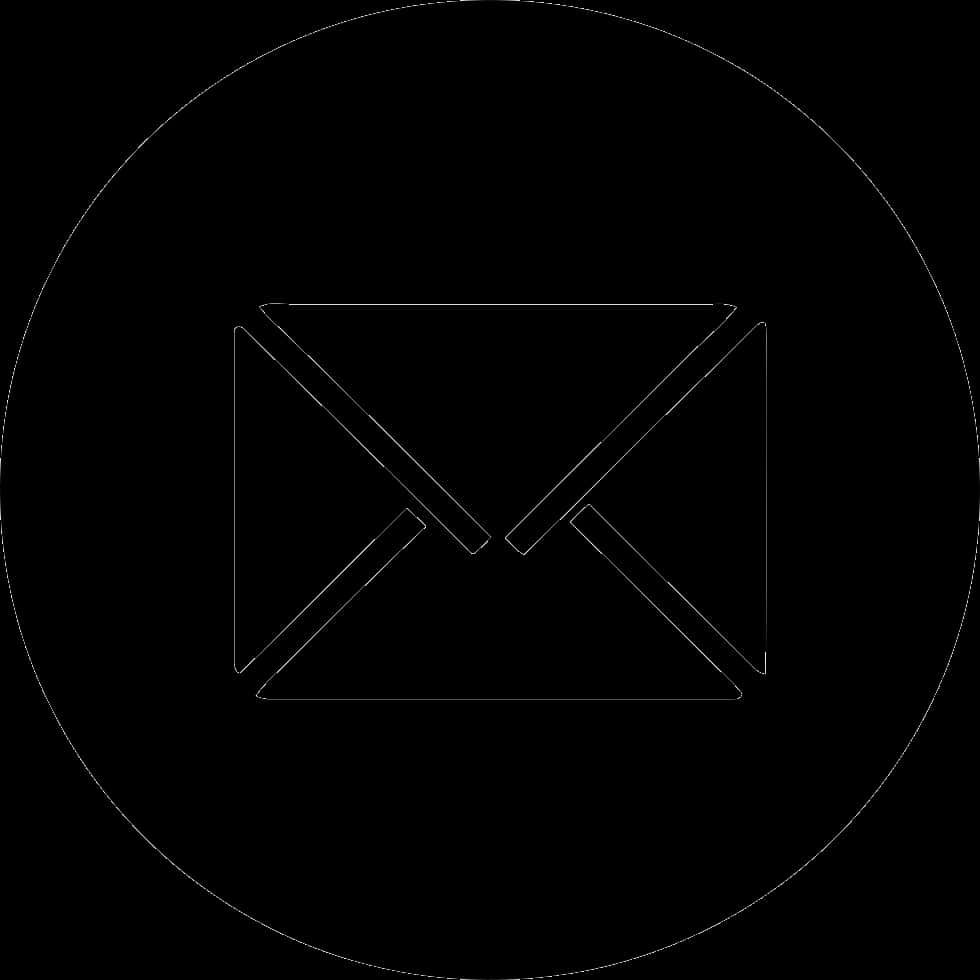 Black Circle Envelope Icon PNG image