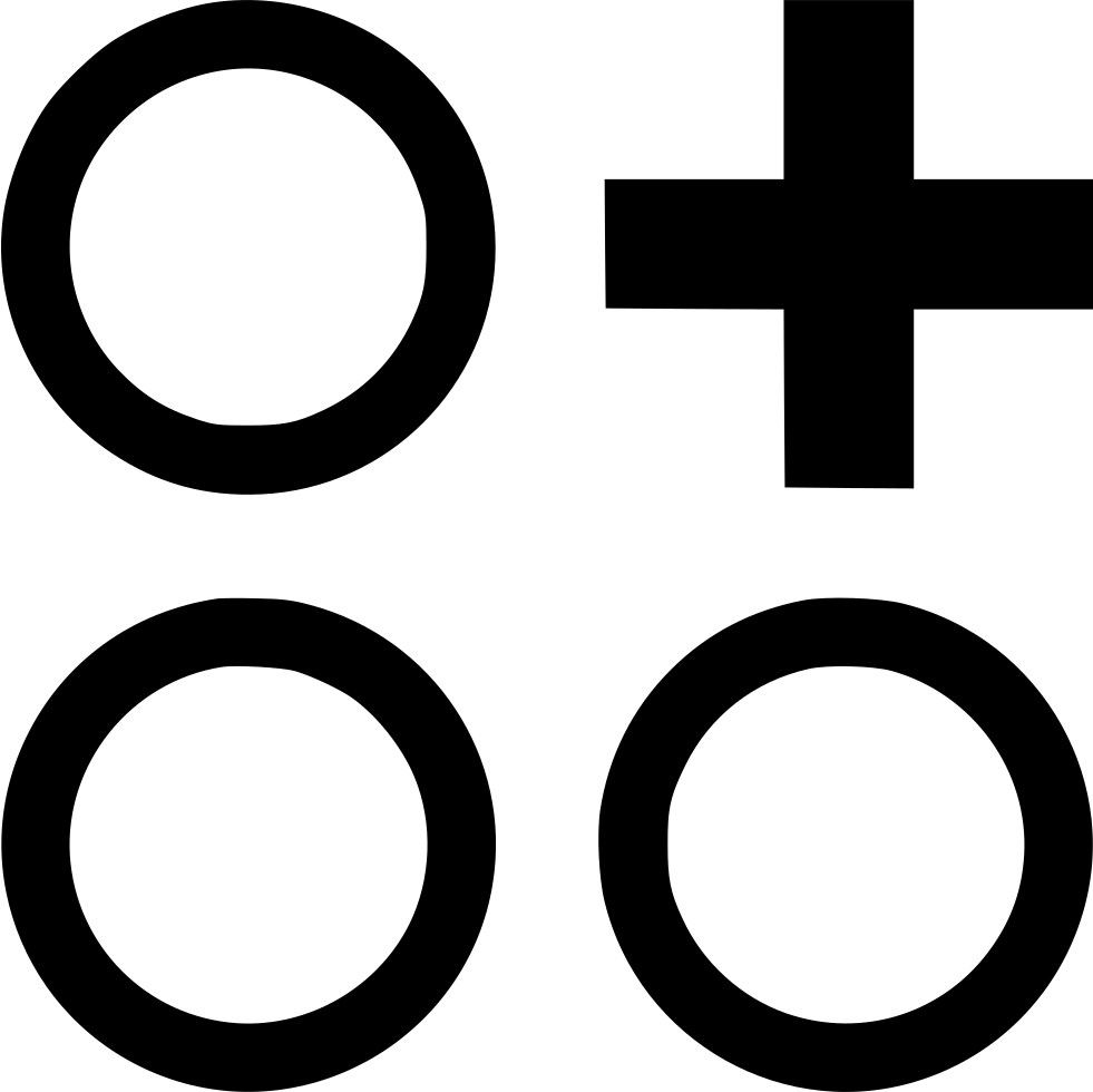 Black Circles Plus Sign Graphic PNG image