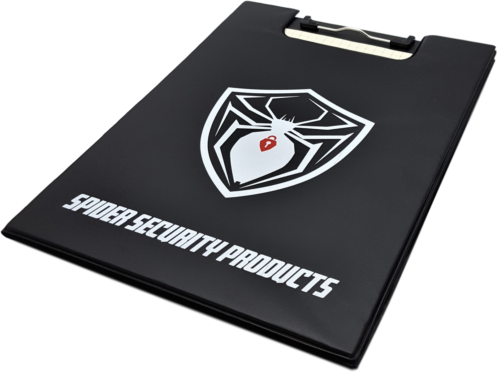 Black Clipboard Spider Security Logo PNG image