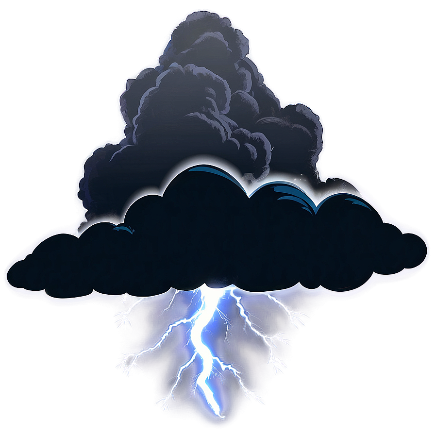 Black Clouds And Lightning Png 13 PNG image