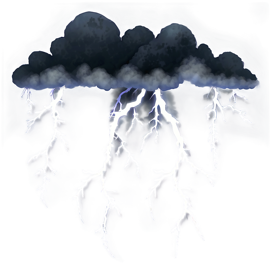 Black Clouds And Lightning Png Jwg PNG image