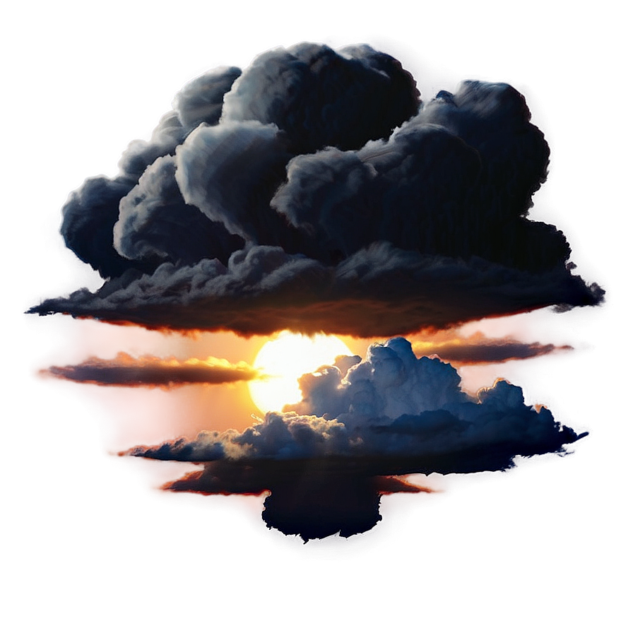 Black Clouds Sunset Png 5 PNG image