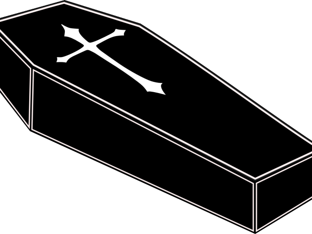 Black Coffin Crossbones Graphic PNG image