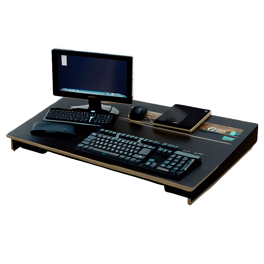 Black Computer Desk Png Cpx16 PNG image