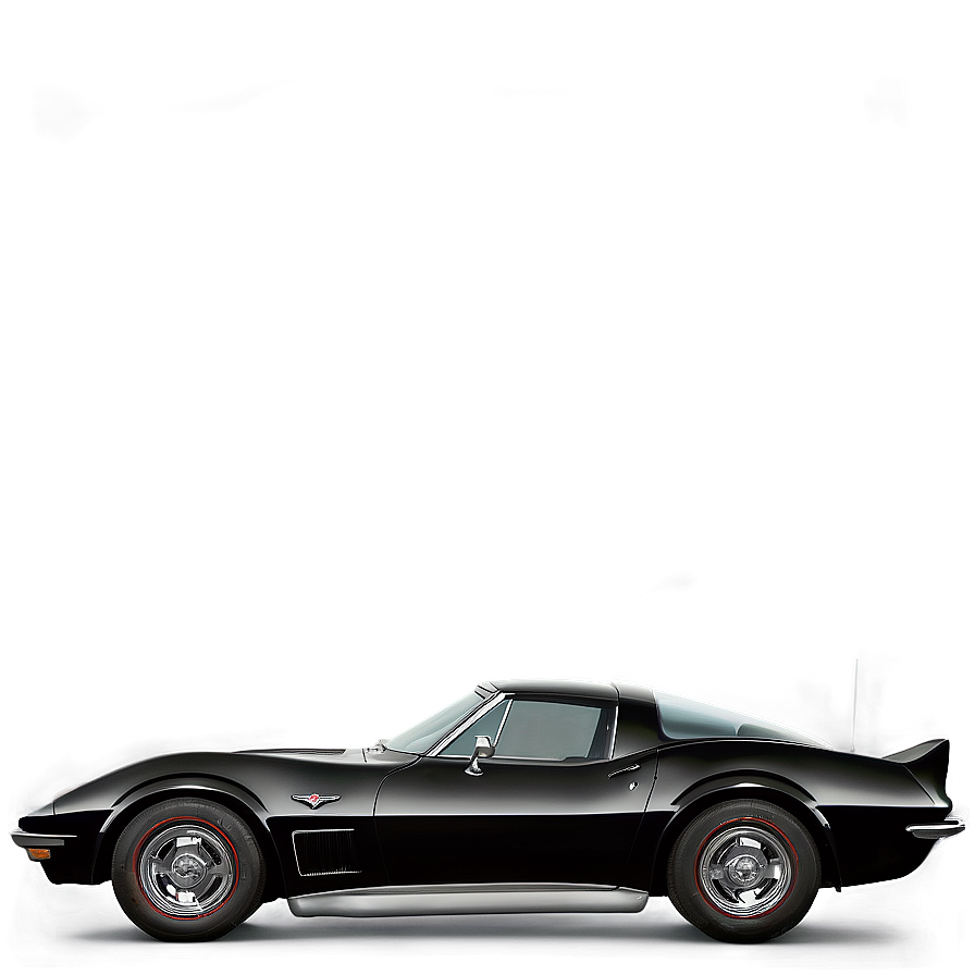 Black Corvette Png 06252024 PNG image