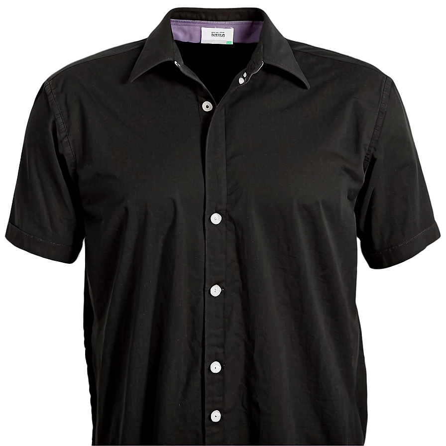 Black Cotton Shirt Png 05252024 PNG image
