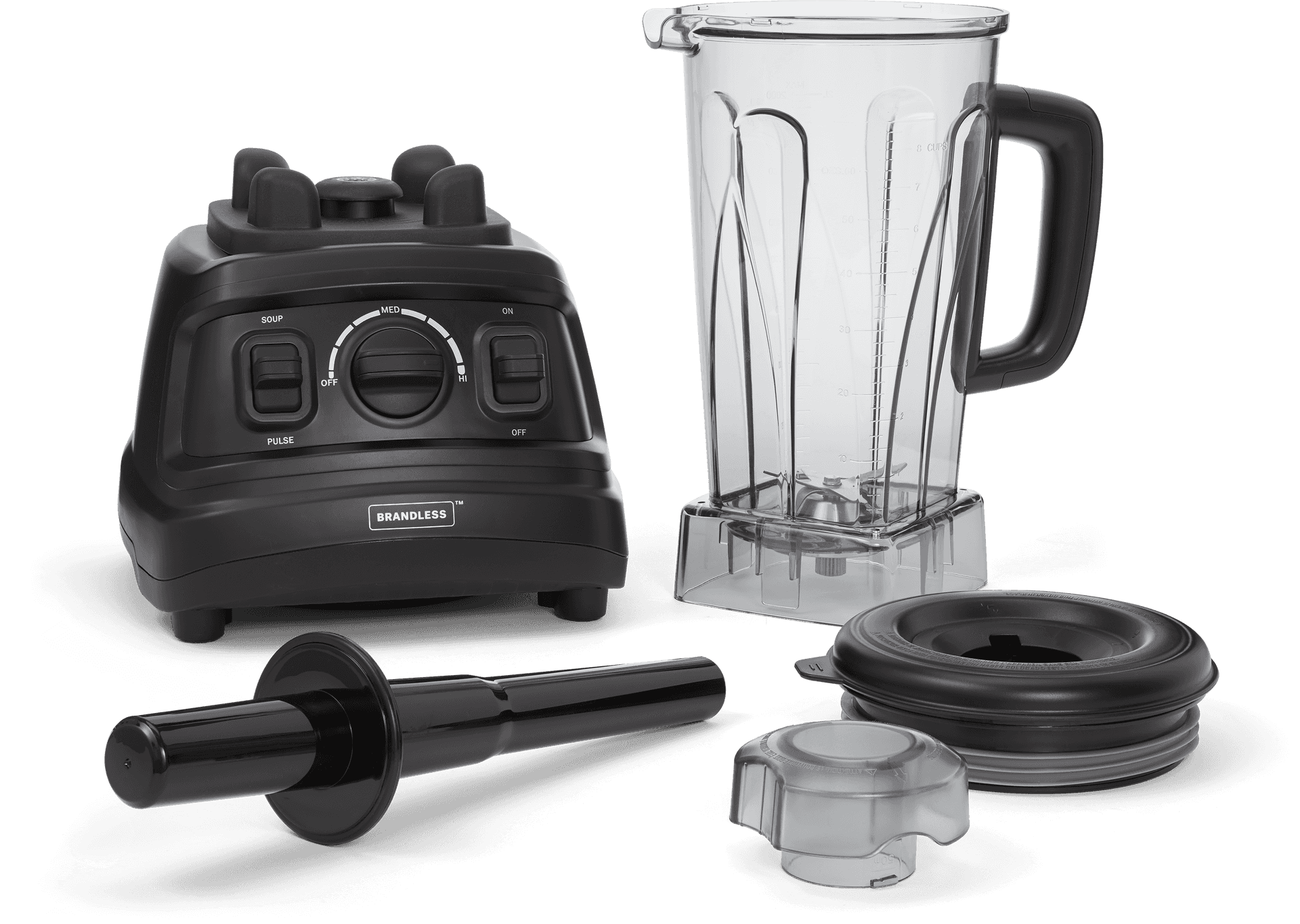 Black Countertop Blender Set PNG image