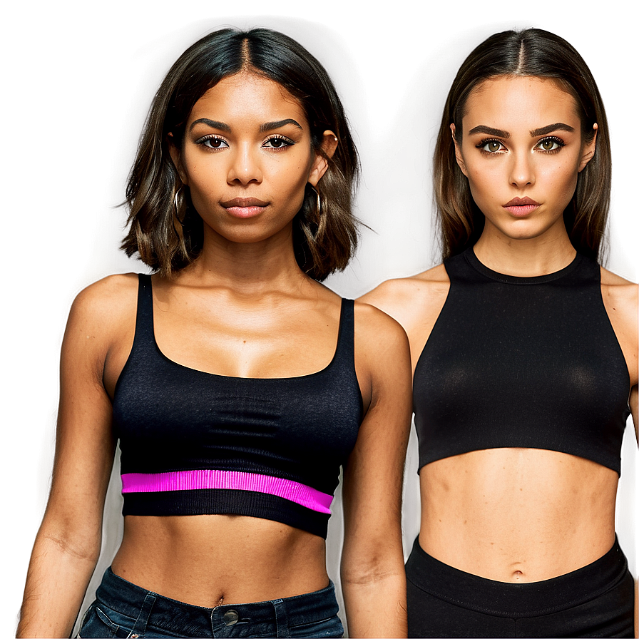 Black Crop Top Collection Png 27 PNG image