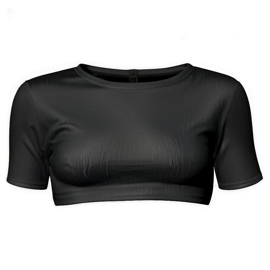 Black Crop Top Fabric Png 62 PNG image