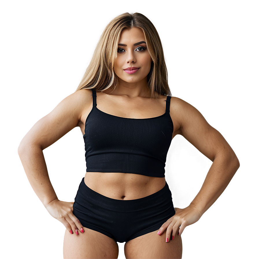 Black Crop Top Look Png 22 PNG image