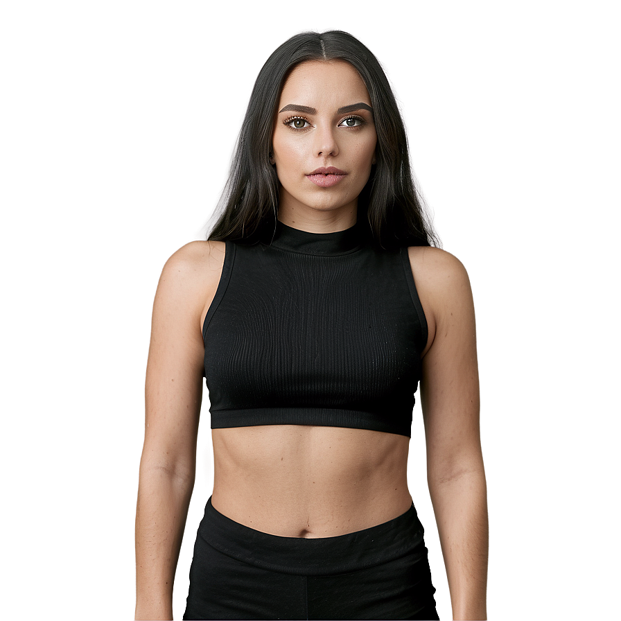 Black Crop Top Variations Png 34 PNG image