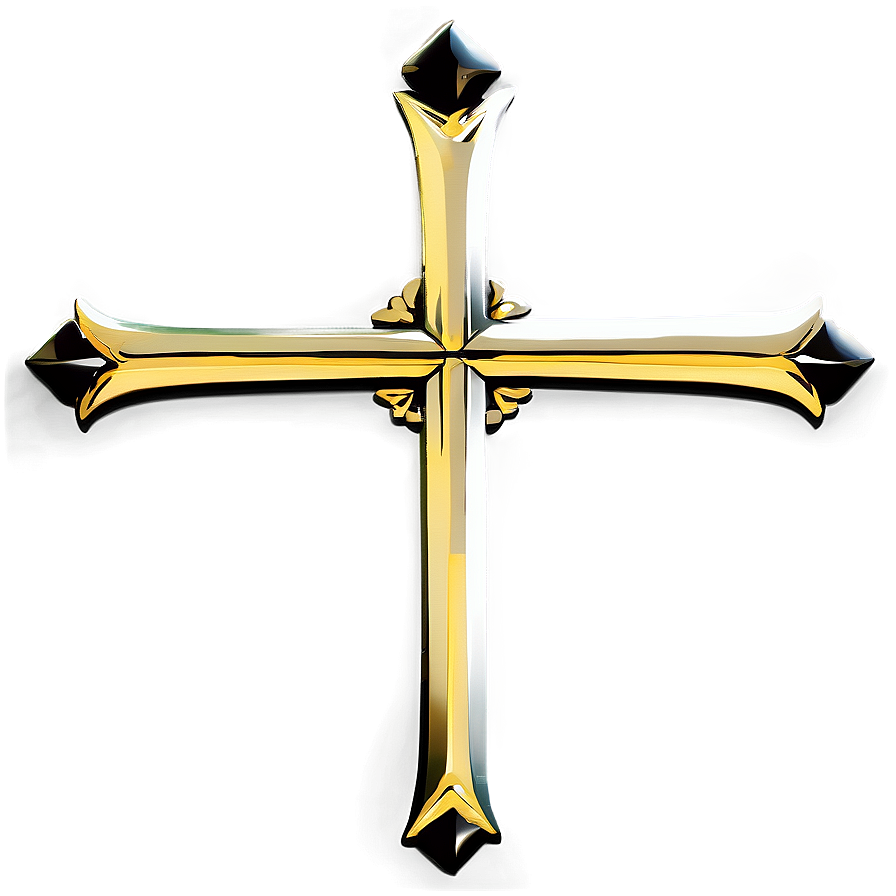 Black Cross With Crown Png 2 PNG image