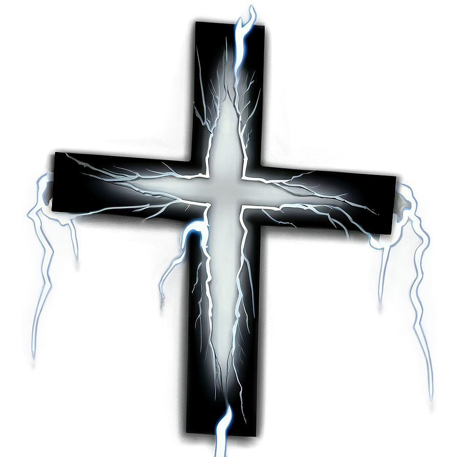 Black Cross With Lightning Png Ggp PNG image