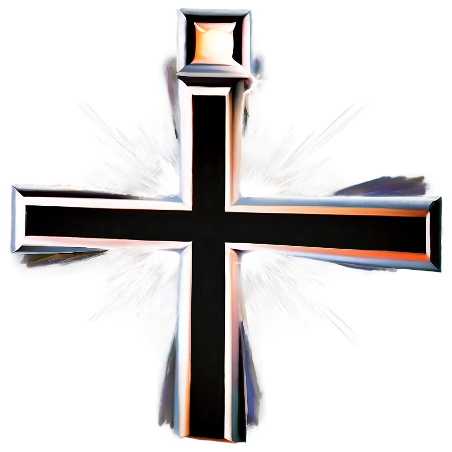 Black Cross With Rays Png 54 PNG image